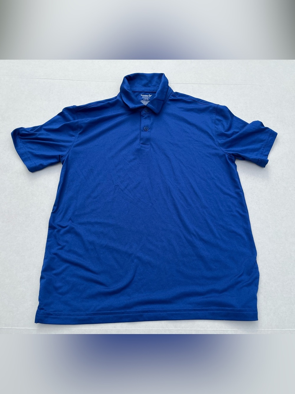 Old Navy Active Cloud Motion Go Dry Cool L (10-12) Boy’s Blue 3/4 Button Shirt